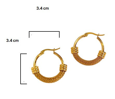 Elegant stainless hoop Earrings-med