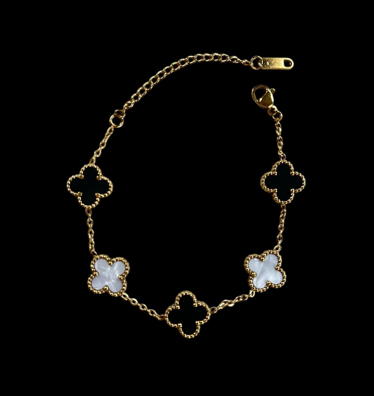 Reversible Titanium Clover bracelet