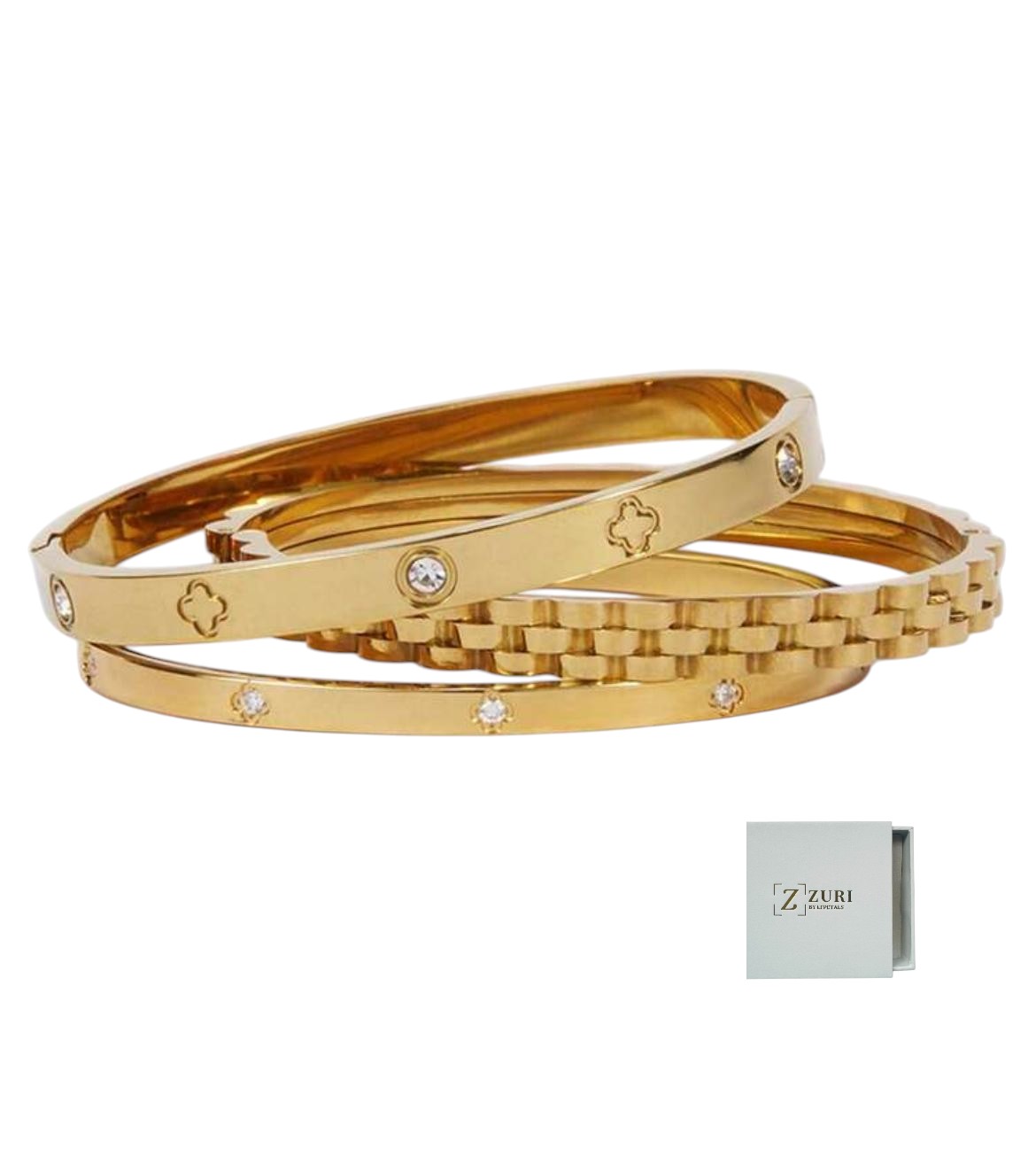 3pc Stainless Gold Bangles