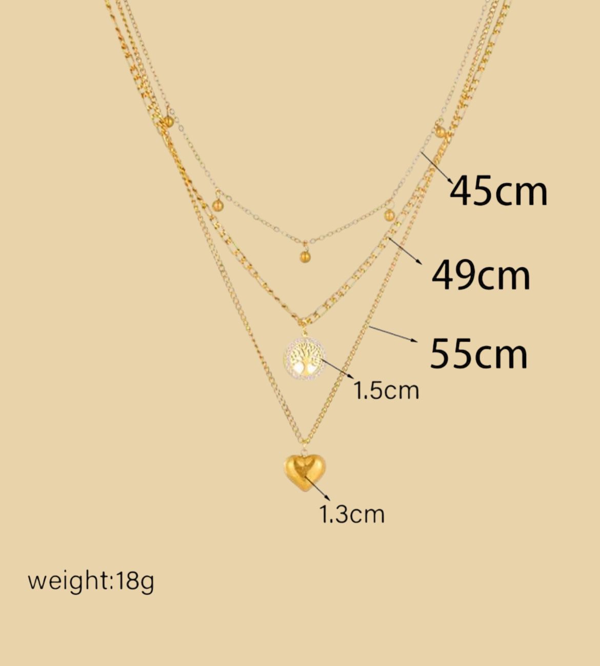 Stainless Chain & Bracelet set