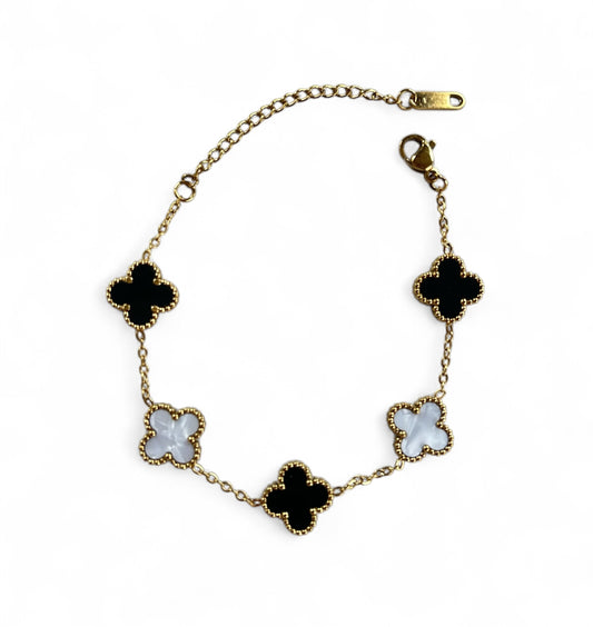 Reversible Titanium Clover bracelet
