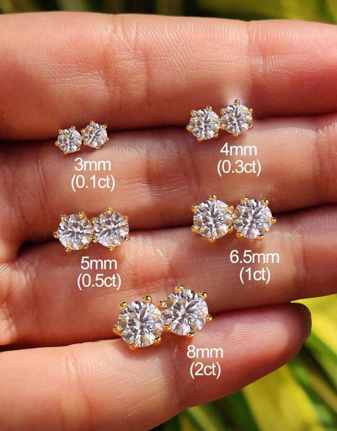 0,5 ct moissanite earrings