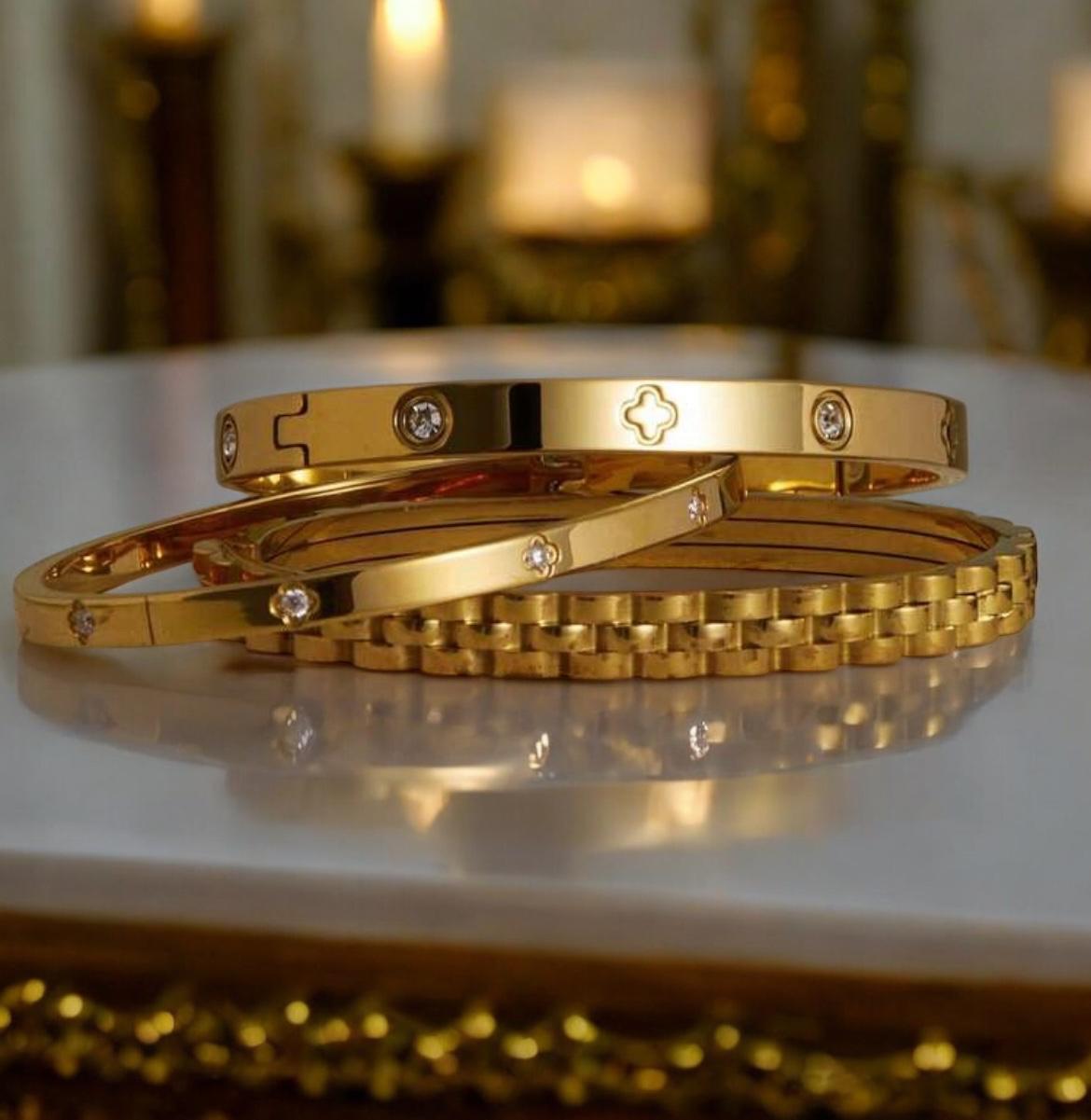 3pc Stainless Gold  Bangles