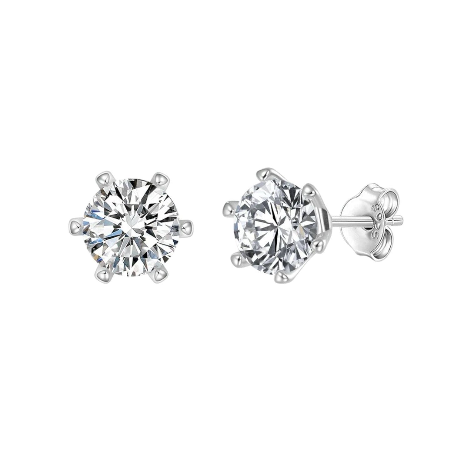 0,5 ct moissanite earrings