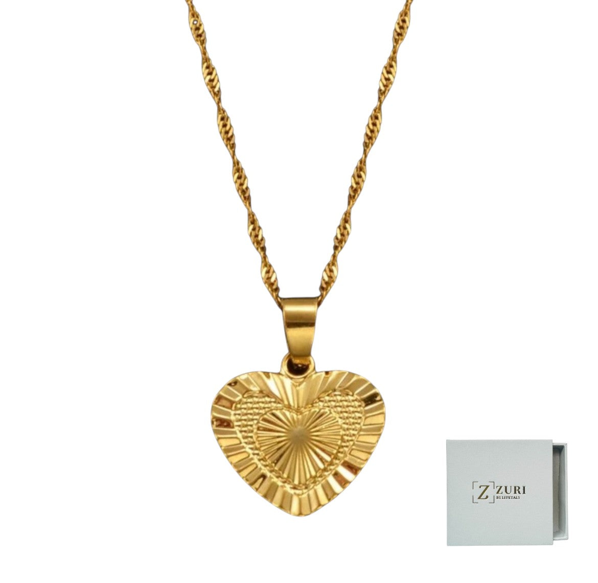 Titanium 2d Heart Necklace